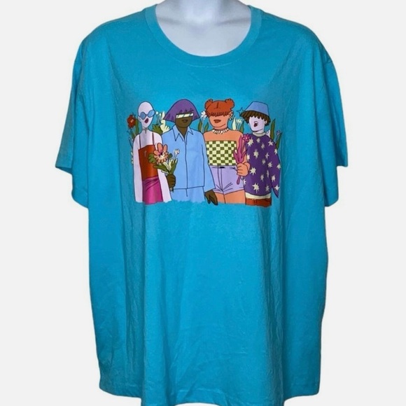 Take Pride Adult Tee Shirt - Blue size Medium - Picture 1 of 2